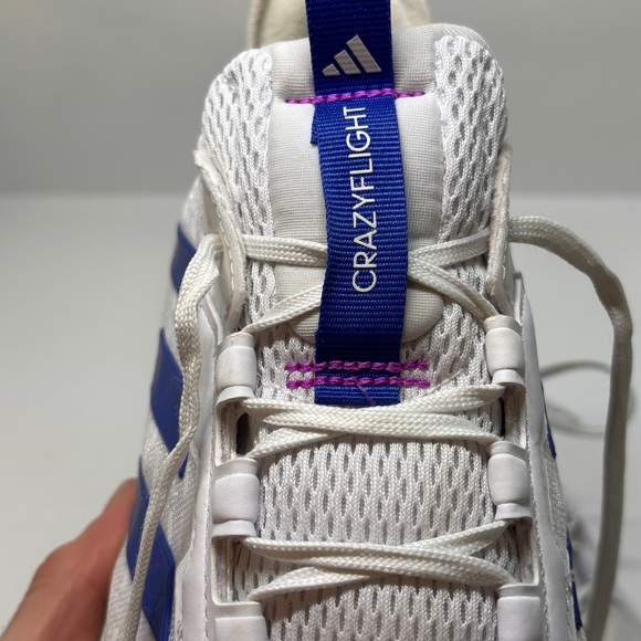 Adidas Crazyflight 5 Indoor Court Shoes White Blue Mint Men’s 10.5 Volleyball - Picture 11 of 13